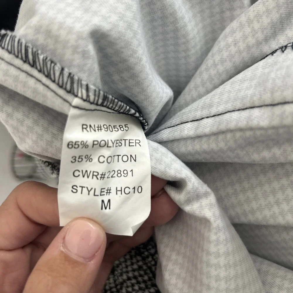 Happy Chef Utility Pants Black White Houndstooth‎ Sz M Pockets Classic MINT Cook